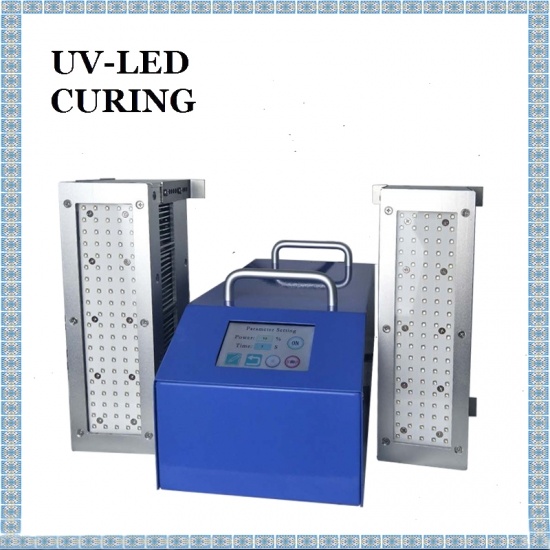 50 * 200 mm dubbele positie UV-LED-uithardingsmachine Gespecialiseerde hardingsinstallatie voor stereoluidsprekers