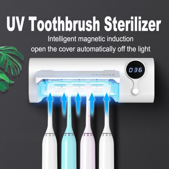 UV-en Desinfectiemachine voor de Tandenborstel Wandhangend Adsorptie Niet-Geperforeerde Tandenborstel met UV-Desinfectie Doos