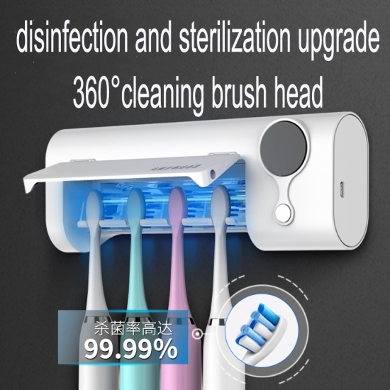UV-en Desinfectiemachine voor de Tandenborstel Wandhangend Adsorptie Niet-Geperforeerde Tandenborstel met UV-Desinfectie Doos