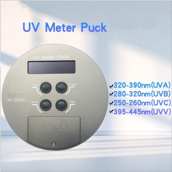 UV METER PuCK Testing UvA UVB UVC UVV Verlichting Power Detector