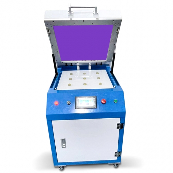 clamshell 500 * 500 mm UV-tape UV-uithardingssystemen die de viscositeit van de blauwe film verminderen
